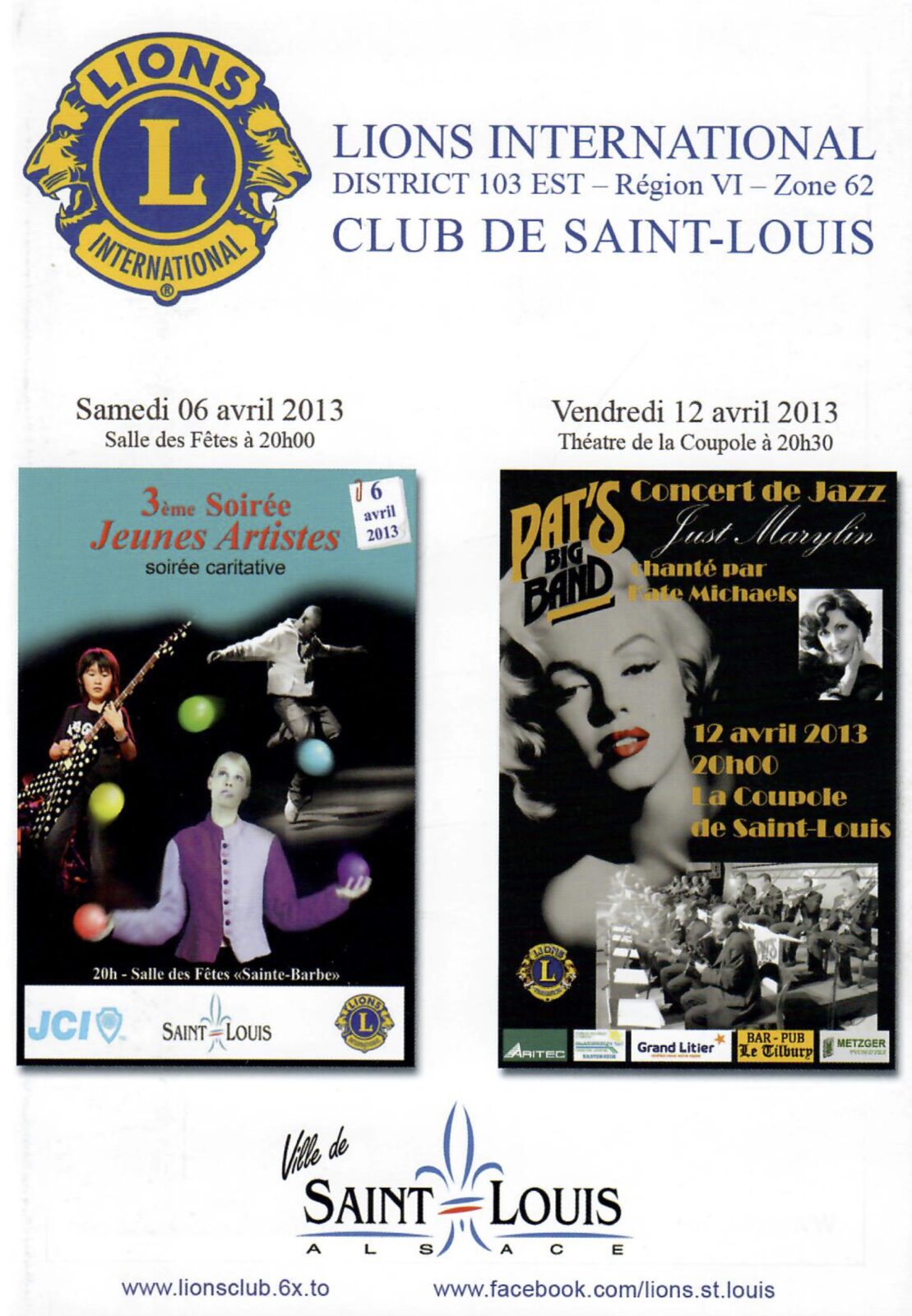 Couverture de la plaquette 2013